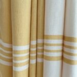 100 x 180 geltonos ir baltos spalvos rankšluosčiai