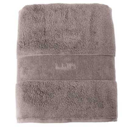 Rudos spalvos („Mocha Mist“) „Organic Elegance“ vonios rankšluostis (70 × 140 cm)