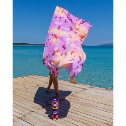 Turkiškas hamamo stiliaus rankšluostis (purpurinė–oranžinė spalva)