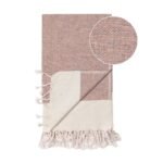 Baltai raudonas rankų darbo rankšluostis