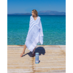 Melsvas paplūdimio ir baseino rankšluostis „Open Air“