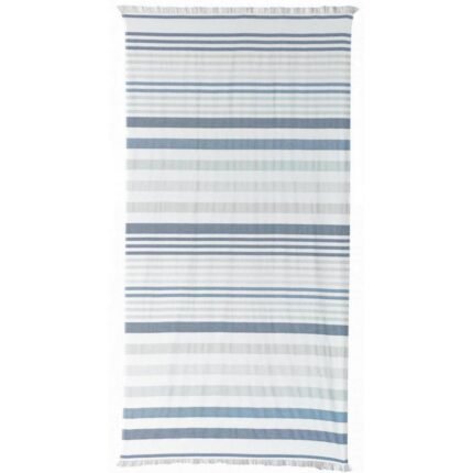 Klasikinio dizaino rankšluostis su mėlynomis ir baltomis juostomis