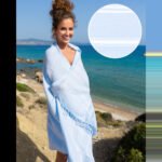 100 % Oeko-Tex sertifikuotos medvilnės paplūdimio rankšluostis SULTAN