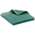 Perdirbtos medžiagos žalias vonios rankšluostis „Abby“