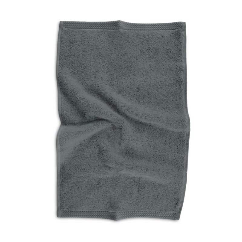 Modernus, tamsiai pilkos spalvos „Delux“ rankšluostis