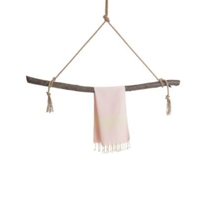 Rožinis paplūdimio rankšluostis 90×45