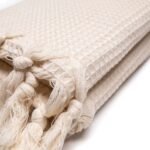 Baltas tradicinis turkiškas rankšluostis Wafflepiqué