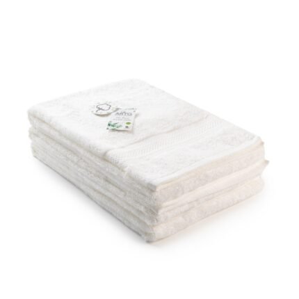 70 % ekologiško bambuko pluošto ir 30 % šukuotos turkiškos medvilnės Baltos spalvos „ARTG® Natural Bamboo“ rankšluostis