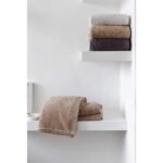 100 % medvilnės, 500 g/m² storio rudos spalvos rankšluostis „Como“