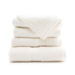 Prabangus 100 % šukuotinės medvilnės baltos spalvos „Royal Touch“ rankšluostis