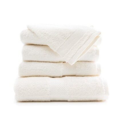 Prabangus 100 % šukuotinės medvilnės baltos spalvos „Royal Touch“ rankšluostis