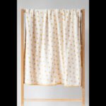 švelnaus paviršiaus žakardinis geltonos ir baltos spalvos rankšluostis PIED-DE-POULE 100x180