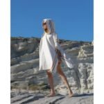 Moteriškas pončas „Rainbow“ – švelnus, greitai džiūstantis, iš bambuko ir medvilnės, idealus paplūdimiui ar SPA