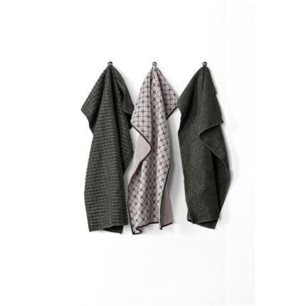 Virtuvinių mikropluošto rankšluosčių rinkinys „Essentials” (3 vnt.) 40×60 Pilkas