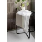 Perdirbtos medžiagos vonios rankšluostis „Abby” Baltas - Image 3